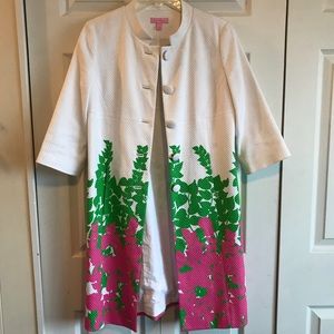 Lilly Pulitzer Mid Length Textured Dress Coat